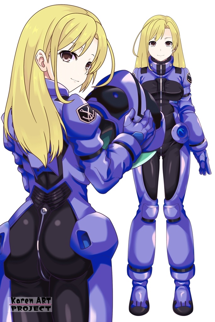 カレンちゃん+ミック・ジャックのノーマルスーツ【背面アングル】 (ガンダム Gのレコンギスタ) Karen+Mick Jack NormalSuit,Back Angle( G's Reconguista)