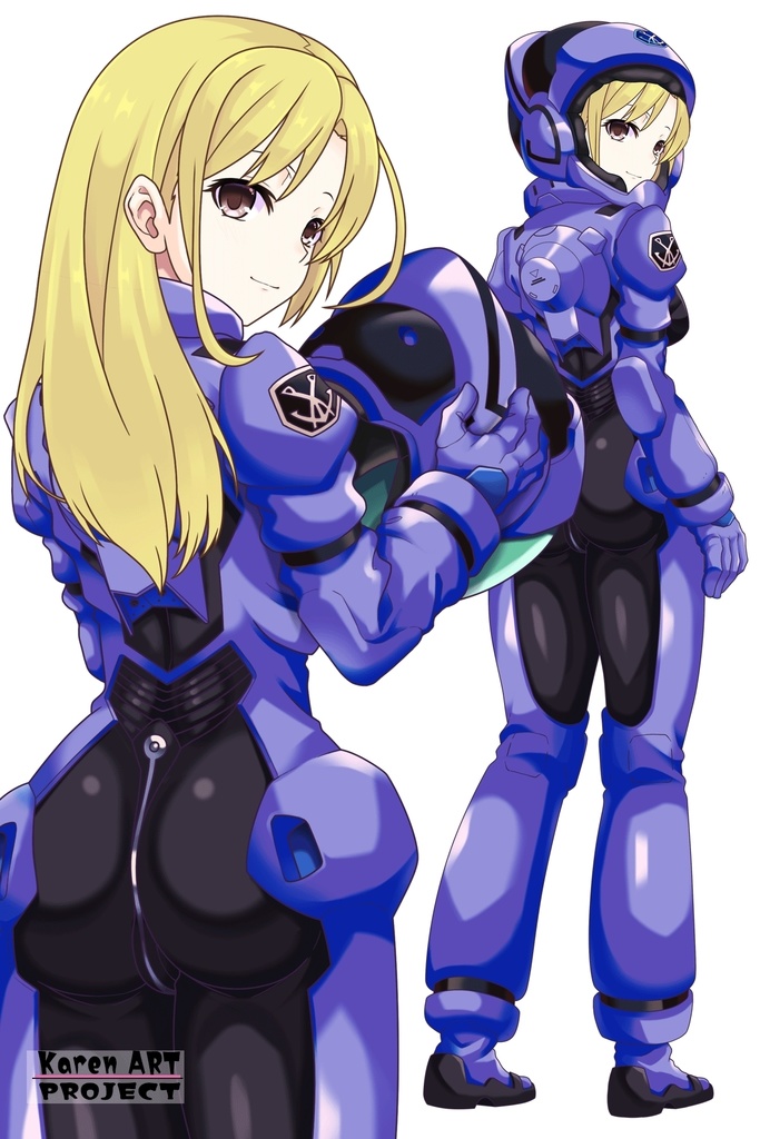 カレンちゃん+ミック・ジャックのノーマルスーツ【背面アングル】 (ガンダム Gのレコンギスタ) Karen+Mick Jack NormalSuit,Back Angle( G's Reconguista)