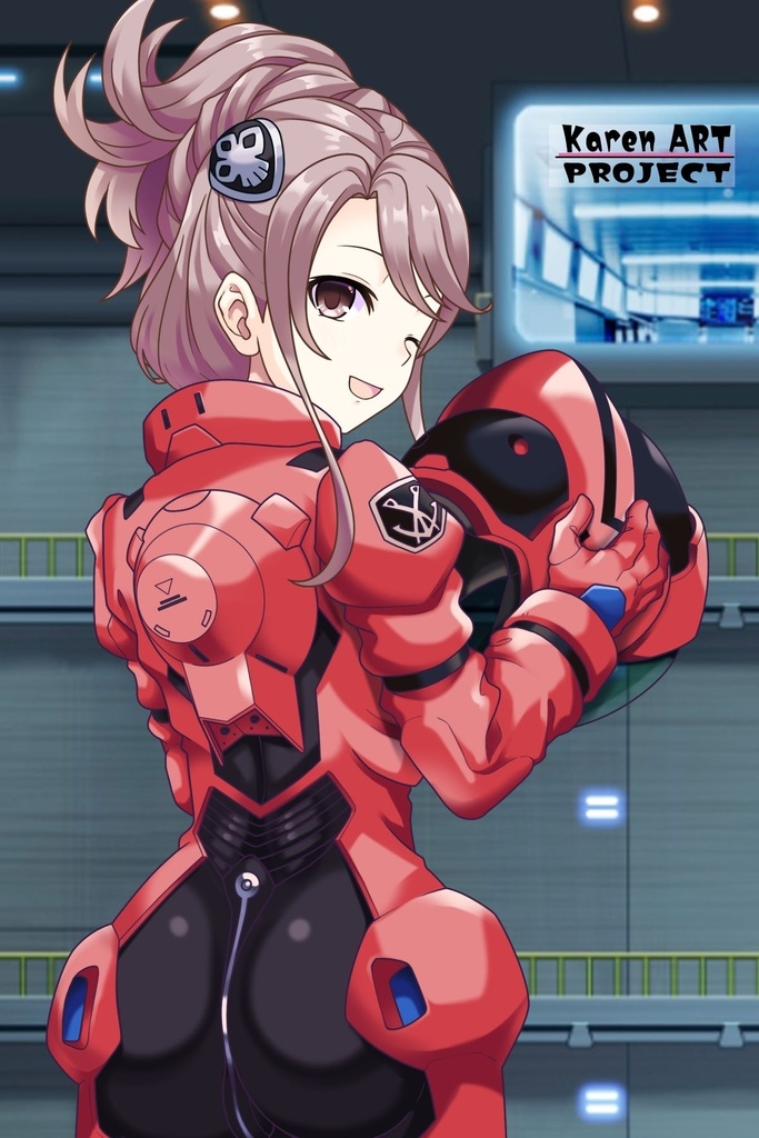 カレンちゃん+アイーダ・スルガンのノーマルスーツ【背面アングル】メッシーバンヘア【完成版】 (ガンダム Gのレコンギスタ) Karen+AIDA SURUGAN Normal Suit,Back Angle,Messy Bun Hair Style,Complete version( G's Reconguista)