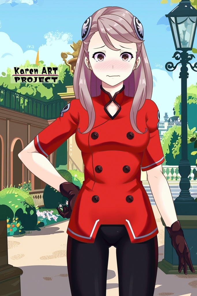 カレンちゃん+アイーダ・スルガンの制服【正面アングル】ロングヘア【完成版】 (ガンダム Gのレコンギスタ) Karen+AIDA SURUGAN Ceremonial clothes,Front,Long Hair Style,Complete version( G's Reconguista)