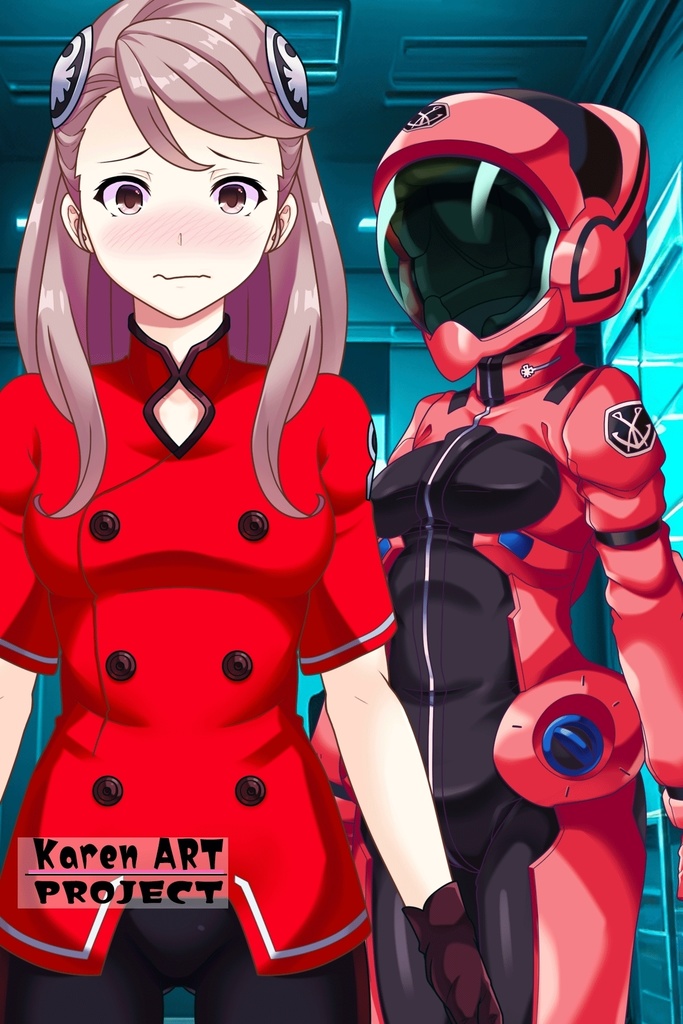 カレンちゃん+アイーダ・スルガンの制服【正面アングル】ロングヘア【完成版】 (ガンダム Gのレコンギスタ) Karen+AIDA SURUGAN Ceremonial clothes,Front,Long Hair Style,Complete version( G's Reconguista)