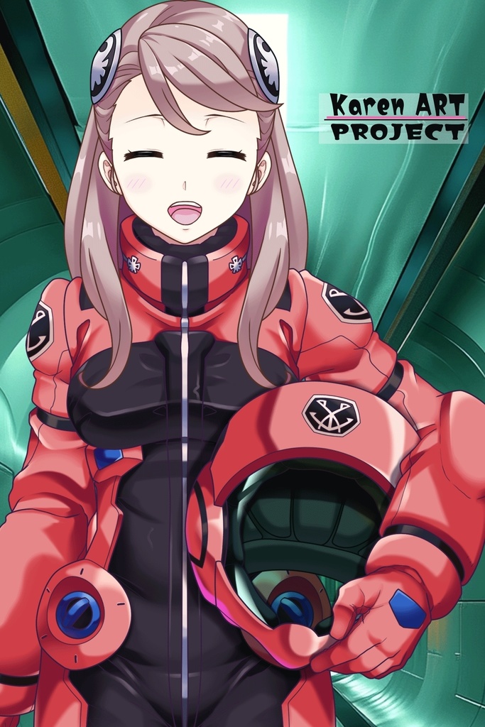 カレンちゃん+アイーダ・スルガンのノーマルスーツ【正面アングル】ロングヘア【完成版】 (ガンダム Gのレコンギスタ) Karen+AIDA SURUGAN Normal Suit,Front,Long Hair Style,Complete version( G's Reconguista)