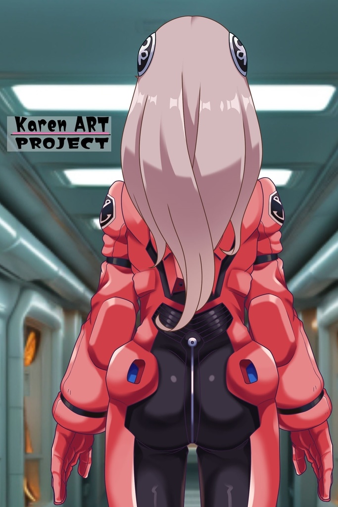 カレンちゃん+アイーダ・スルガンのノーマルスーツ【正面アングル】ロングヘア【完成版】 (ガンダム Gのレコンギスタ) Karen+AIDA SURUGAN Normal Suit,Front,Long Hair Style,Complete version( G's Reconguista)