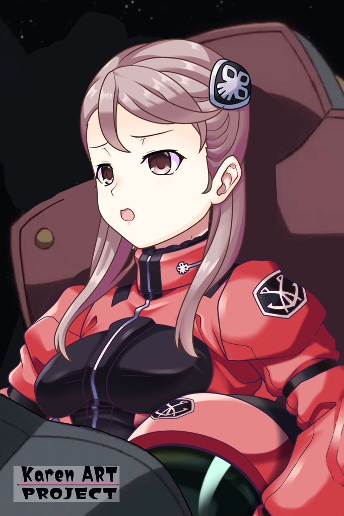 カレンちゃん+アイーダ・スルガンのノーマルスーツ【斜め前アングル】ロングヘア【完成版】 (ガンダム Gのレコンギスタ) Karen+AIDA SURUGAN Normal Suit,Diagonal front,Long Hair Style,Complete version( G's Reconguista)