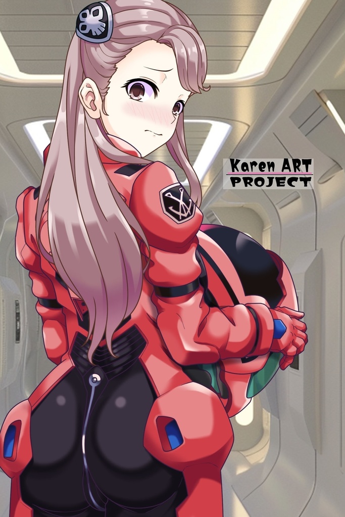 カレンちゃん+アイーダ・スルガンのノーマルスーツ【背面アングル】ロングヘア【完成版】 (ガンダム Gのレコンギスタ) Karen+AIDA SURUGAN Normal Suit,Back Angle,Long Hair Style,Complete version( G's Reconguista)