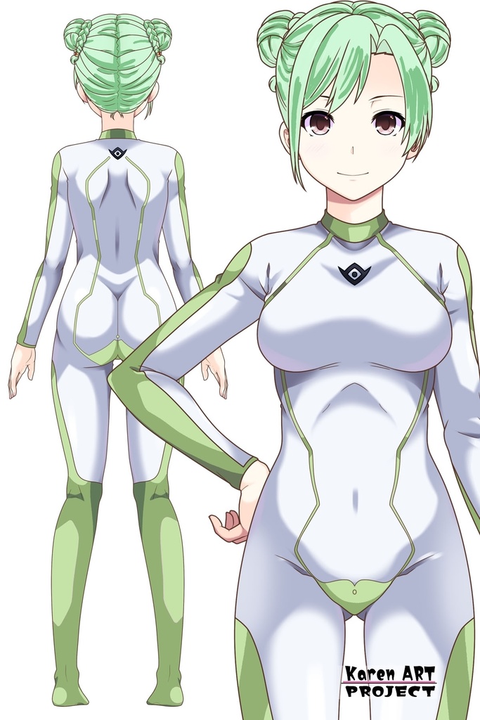 カレンちゃん+ラライア・マンディのインナースーツ【正面アングル】 (ガンダム Gのレコンギスタ) Karen+Raraiya Monday Inner Suit,Front ( G's Reconguista)