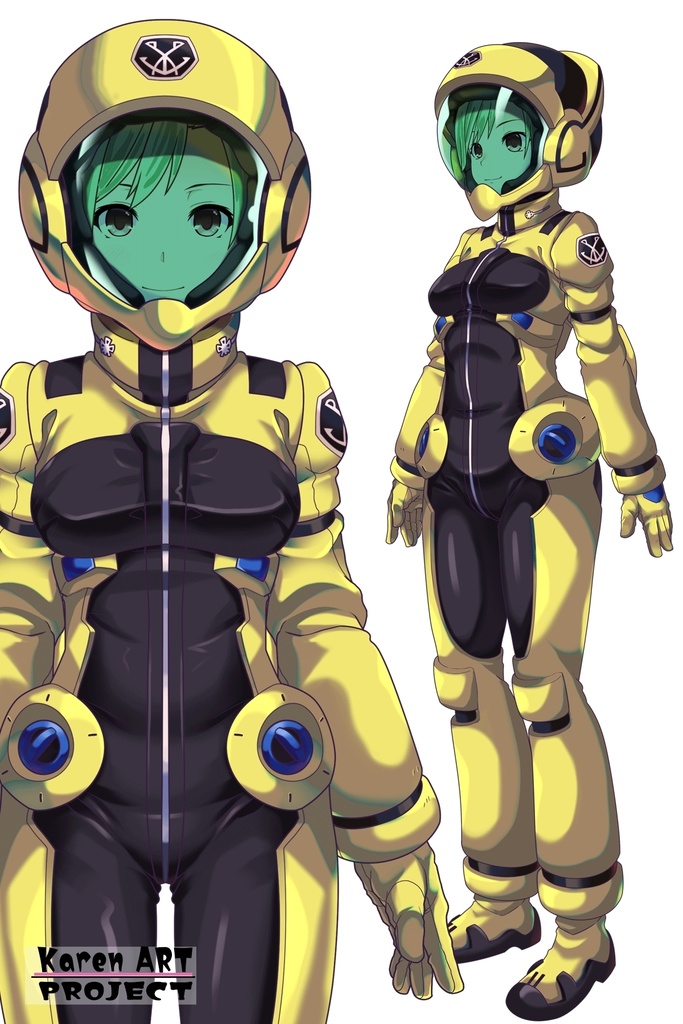 カレンちゃん+ラライア・マンディのノーマルスーツ【正面アングル】 (ガンダム Gのレコンギスタ) Karen+Raraiya Monday Normal Suit,Front ( G's Reconguista)