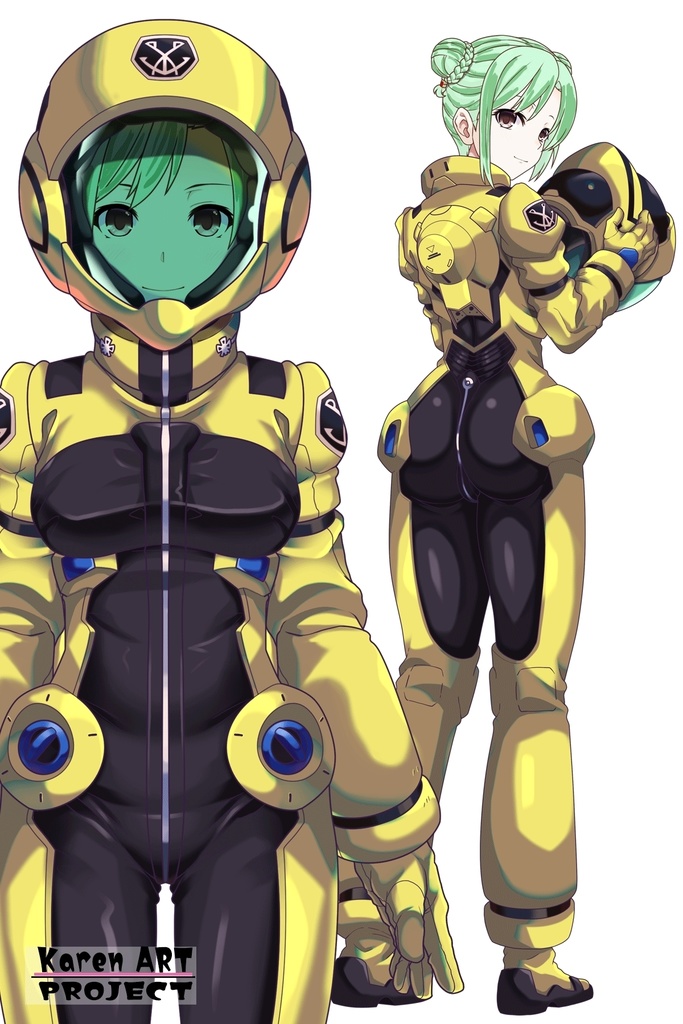 カレンちゃん+ラライア・マンディのノーマルスーツ【正面アングル】 (ガンダム Gのレコンギスタ) Karen+Raraiya Monday Normal Suit,Front ( G's Reconguista)