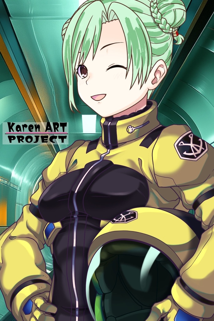 カレンちゃん+ラライア・マンディのノーマルスーツ【斜め前アングル】 (ガンダム Gのレコンギスタ) Karen+Raraiya Monday Normal Suit,Diagonal front ( G's Reconguista)