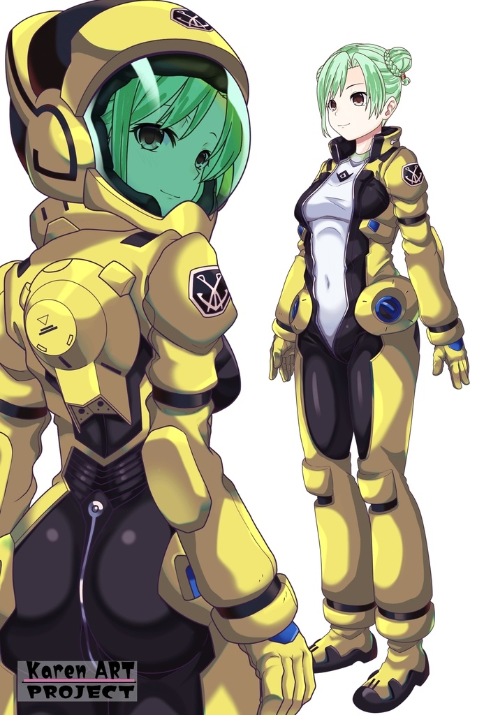 カレンちゃん+ラライア・マンディのノーマルスーツ【背面アングル】 (ガンダム Gのレコンギスタ) Karen+Raraiya Monday Normal Suit,Back Angle( G's Reconguista)