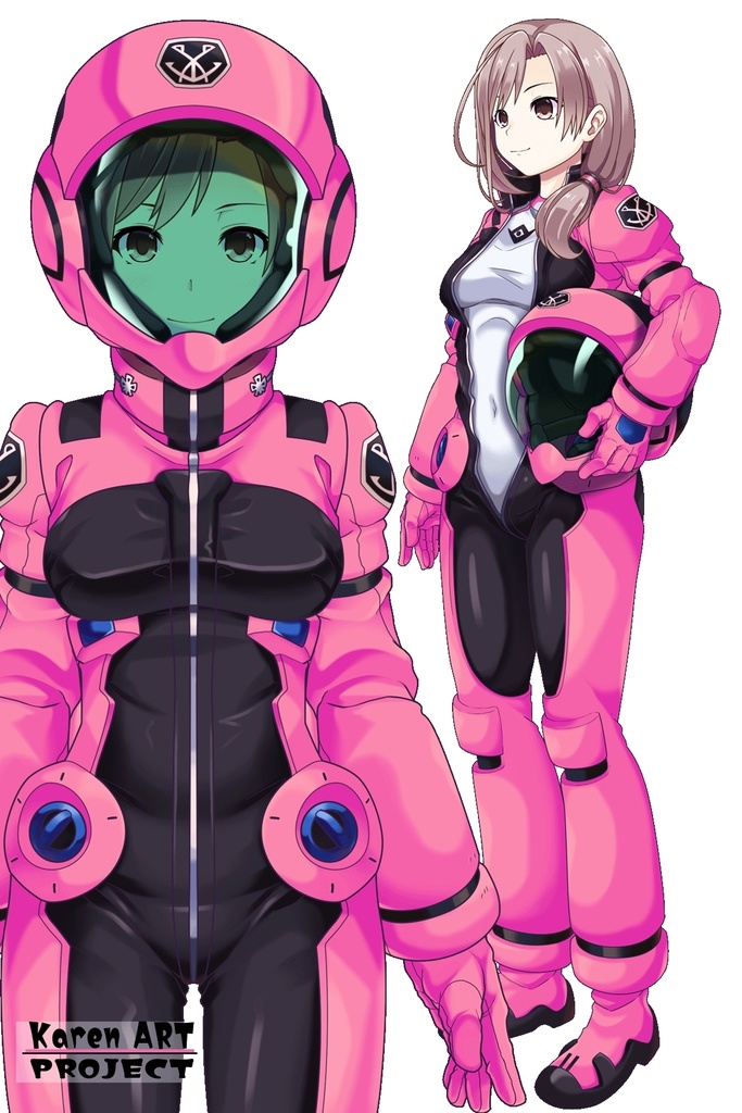 カレンちゃんのノーマルスーツ(カレンちゃんカラー)【正面アングル】 (ガンダム Gのレコンギスタ) Karen's Normal Suit(Karen's color version),Front ( G's Reconguista)