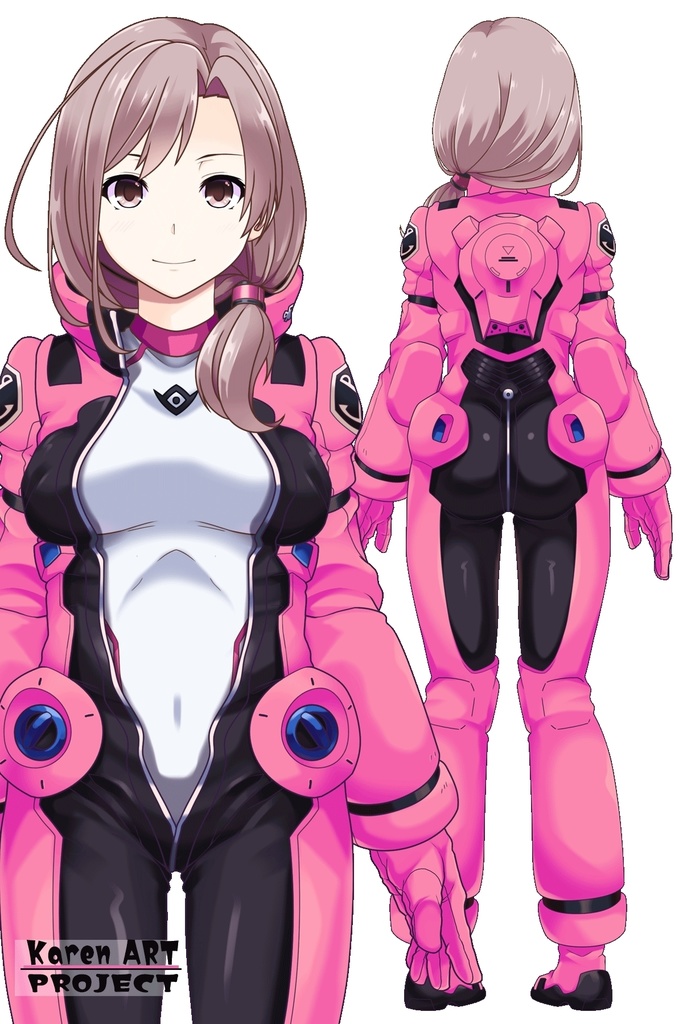 カレンちゃんのノーマルスーツ(カレンちゃんカラー)【正面アングル】 (ガンダム Gのレコンギスタ) Karen's Normal Suit(Karen's color version),Front ( G's Reconguista)