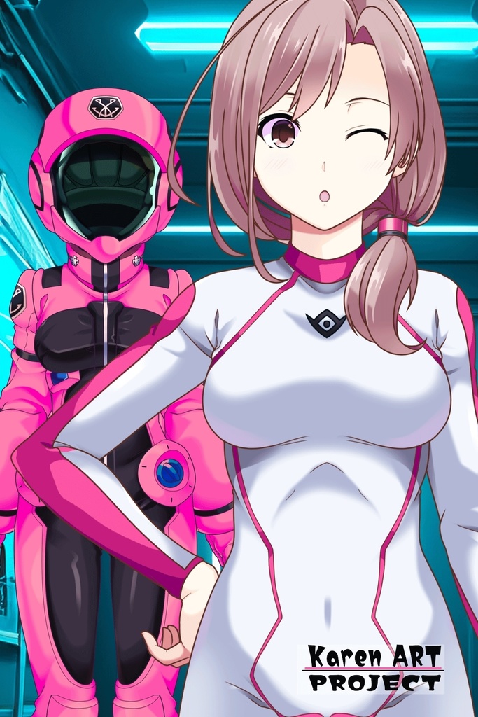 カレンちゃんのノーマルスーツ(カレンちゃんカラー)【正面アングル】 (ガンダム Gのレコンギスタ) Karen's Normal Suit(Karen's color version),Front ( G's Reconguista)