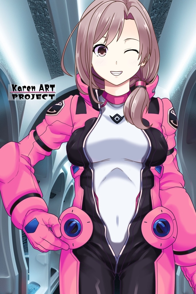 カレンちゃんのノーマルスーツ(カレンちゃんカラー)【正面アングル】 (ガンダム Gのレコンギスタ) Karen's Normal Suit(Karen's color version),Front ( G's Reconguista)