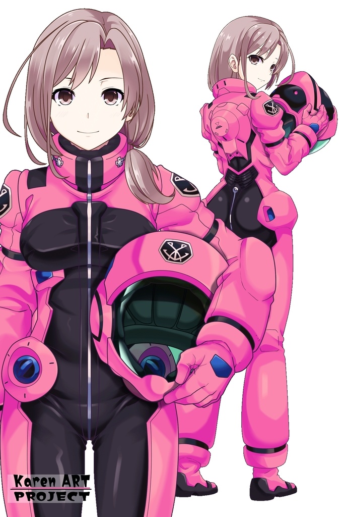 カレンちゃんのノーマルスーツ(カレンちゃんカラー)【正面アングル】 (ガンダム Gのレコンギスタ) Karen's Normal Suit(Karen's color version),Front ( G's Reconguista)