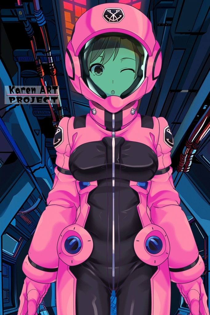 カレンちゃんのノーマルスーツ(カレンちゃんカラー)【正面アングル】 (ガンダム Gのレコンギスタ) Karen's Normal Suit(Karen's color version),Front ( G's Reconguista)