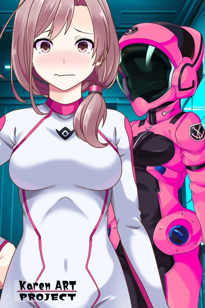 カレンちゃんのノーマルスーツ(カレンちゃんカラー)【斜め前アングル】 (ガンダム Gのレコンギスタ) Karen's Normal Suit(Karen's color version),Diagonal front ( G's Reconguista)