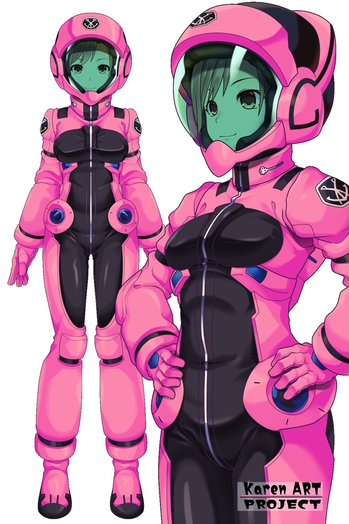 カレンちゃんのノーマルスーツ(カレンちゃんカラー)【斜め前アングル】 (ガンダム Gのレコンギスタ) Karen's Normal Suit(Karen's color version),Diagonal front ( G's Reconguista)