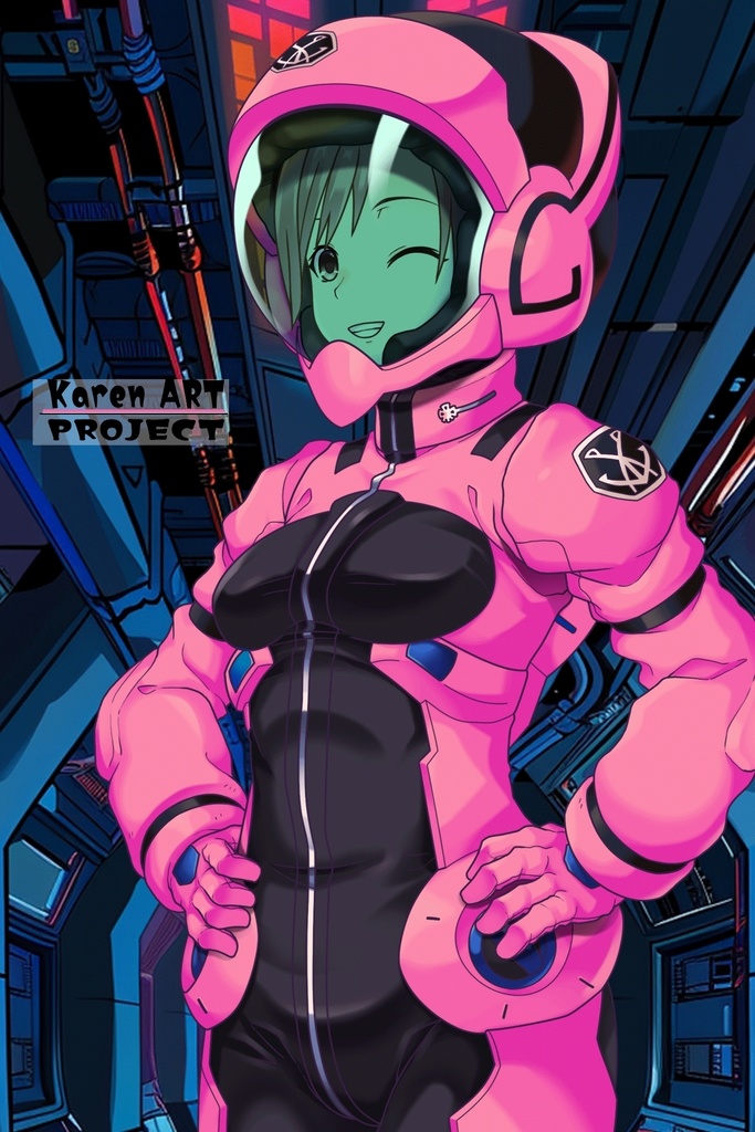 カレンちゃんのノーマルスーツ(カレンちゃんカラー)【斜め前アングル】 (ガンダム Gのレコンギスタ) Karen's Normal Suit(Karen's color version),Diagonal front ( G's Reconguista)