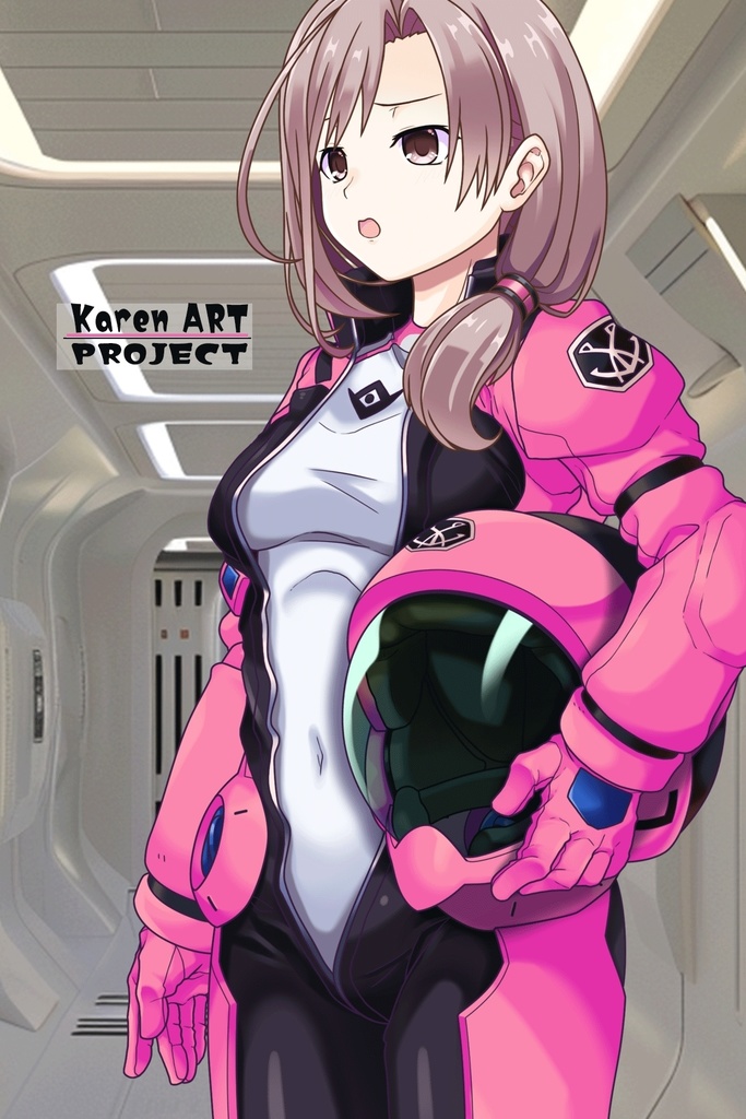 カレンちゃんのノーマルスーツ(カレンちゃんカラー)【斜め前アングル】 (ガンダム Gのレコンギスタ) Karen's Normal Suit(Karen's color version),Diagonal front ( G's Reconguista)