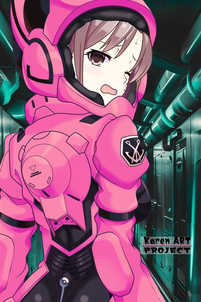 カレンちゃんのノーマルスーツ(カレンちゃんカラー)【背面アングル】 (ガンダム Gのレコンギスタ) Karen's Normal Suit(Karen's color version),Back Angle( G's Reconguista)