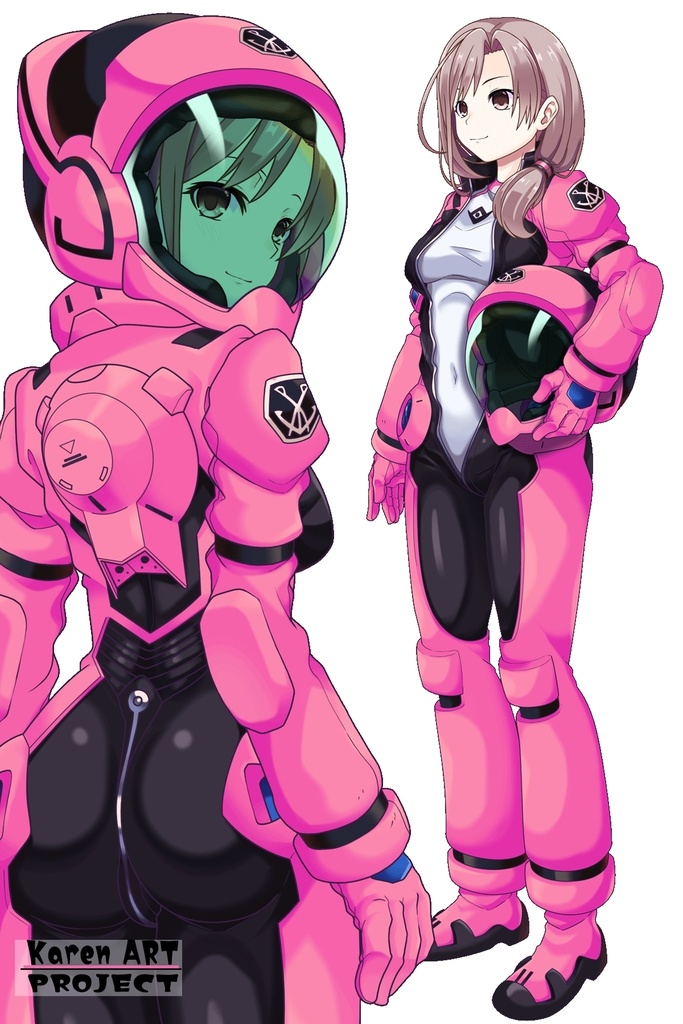 カレンちゃんのノーマルスーツ(カレンちゃんカラー)【背面アングル】 (ガンダム Gのレコンギスタ) Karen's Normal Suit(Karen's color version),Back Angle( G's Reconguista)