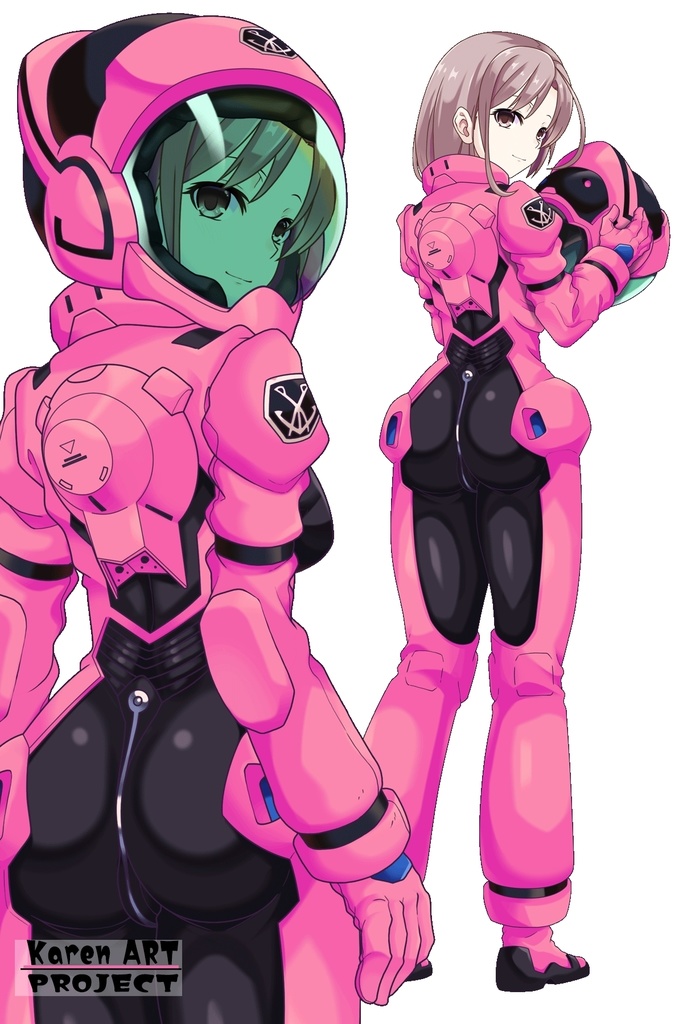 カレンちゃんのノーマルスーツ(カレンちゃんカラー)【背面アングル】 (ガンダム Gのレコンギスタ) Karen's Normal Suit(Karen's color version),Back Angle( G's Reconguista)