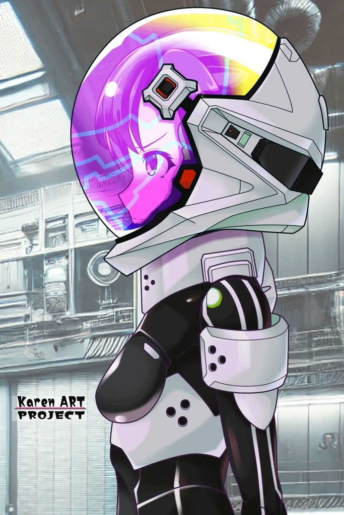 カレンちゃん+衛士強化装備(甲斐志摩子カラー)【トータル・イクリプス】 正面アングル Karen is wearing Shimako Kai Guard Reinforcement Equipment【TOTAL ECLIPSE】Front Angle