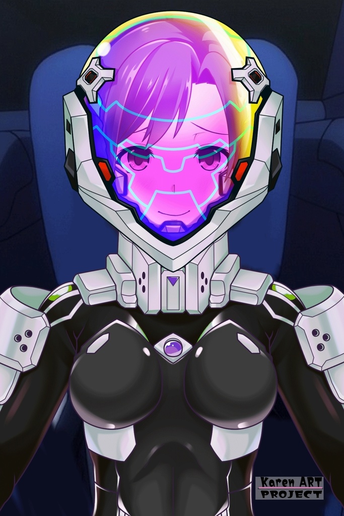 カレンちゃん+衛士強化装備(甲斐志摩子カラー)【トータル・イクリプス】 正面アングル Karen is wearing Shimako Kai Guard Reinforcement Equipment【TOTAL ECLIPSE】Front Angle