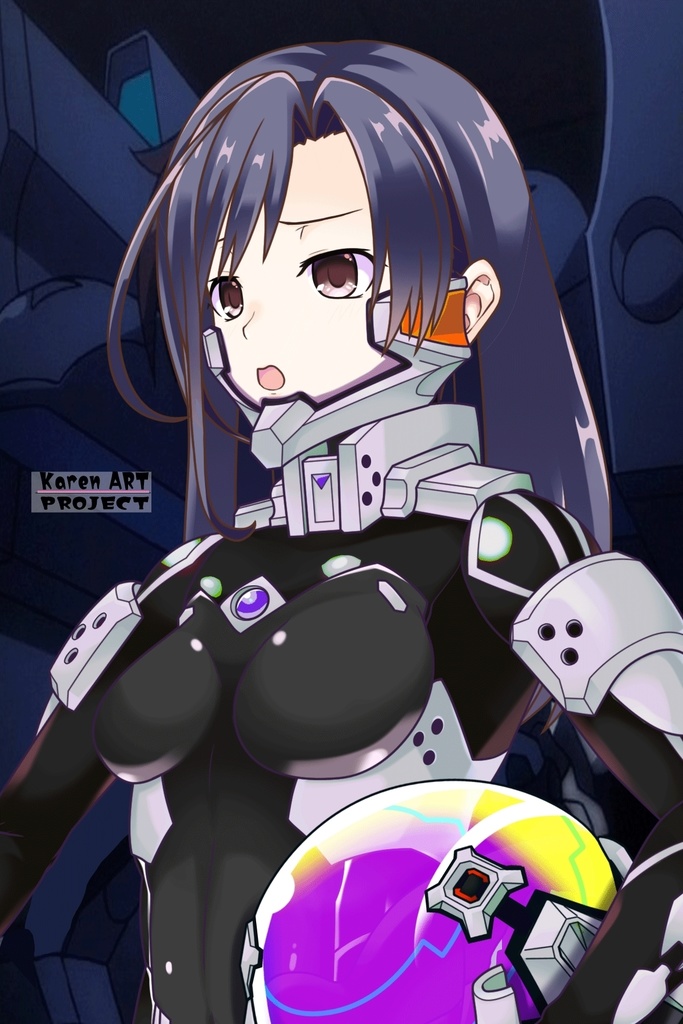 カレンちゃん+衛士強化装備(甲斐志摩子カラー)【トータル・イクリプス】 斜め前アングル Karen is wearing Shimako Kai Guard Reinforcement Equipment【TOTAL ECLIPSE】Diagonal front angle