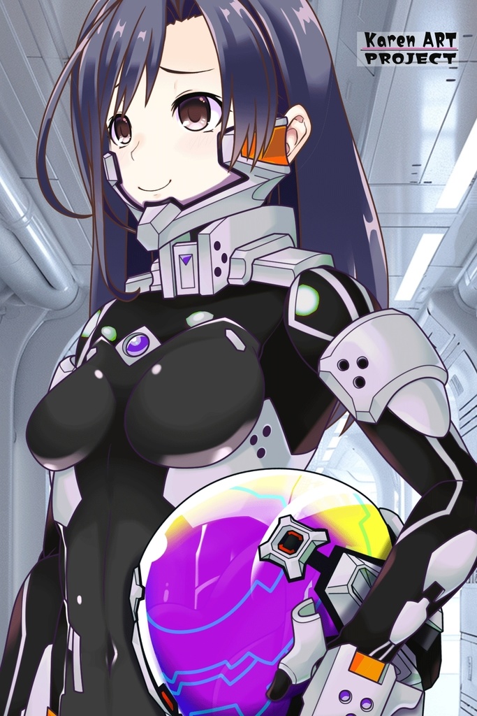 カレンちゃん+衛士強化装備(甲斐志摩子カラー)【トータル・イクリプス】 斜め前アングル Karen is wearing Shimako Kai Guard Reinforcement Equipment【TOTAL ECLIPSE】Diagonal front angle