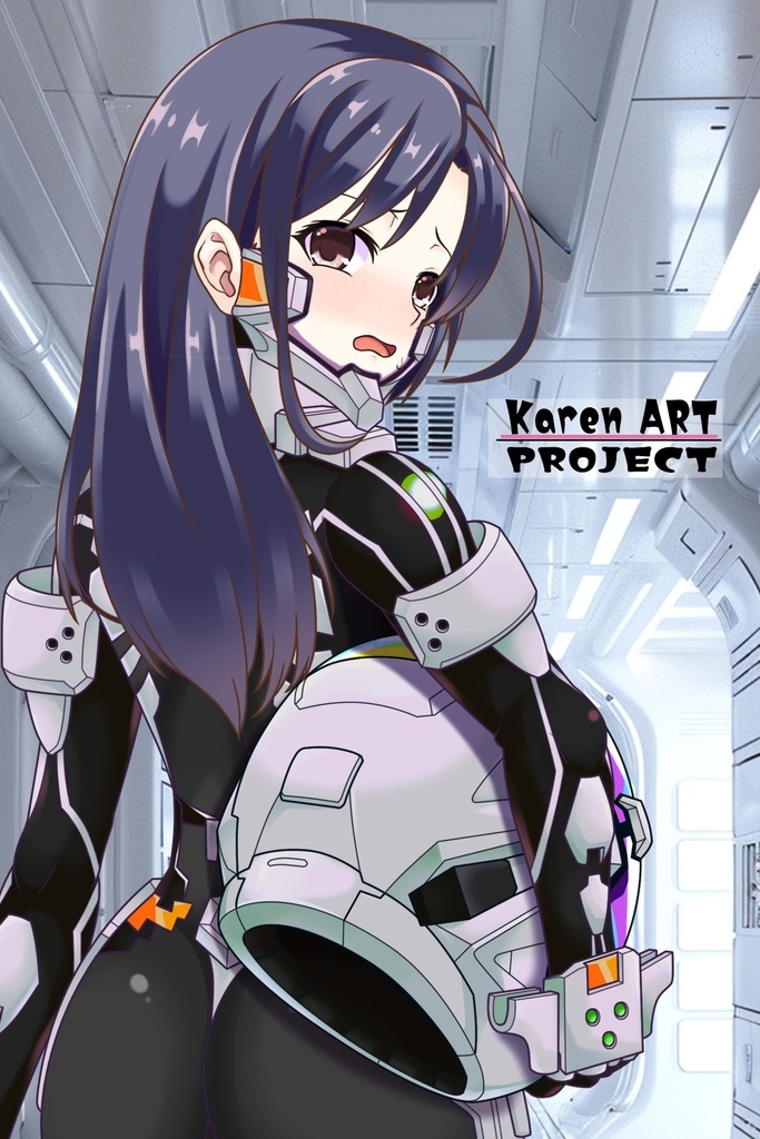 カレンちゃん+衛士強化装備(甲斐志摩子カラー)【トータル・イクリプス】 背面アングル Karen is wearing Shimako Kai Guard Reinforcement Equipment【TOTAL ECLIPSE】Back Angle