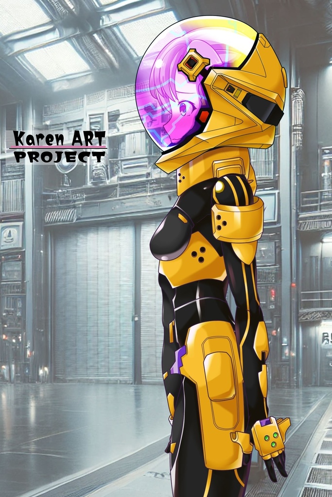 カレンちゃん+衛士強化装備(篁唯依カラー)【トータル・イクリプス】 正面アングル Karen is wearing Yui Takamura Guard Reinforcement Equipment【TOTAL ECLIPSE】Front Angle