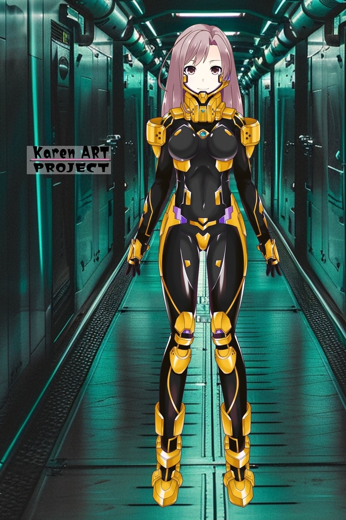 カレンちゃん+衛士強化装備(篁唯依カラー)【トータル・イクリプス】 正面アングル Karen is wearing Yui Takamura Guard Reinforcement Equipment【TOTAL ECLIPSE】Front Angle