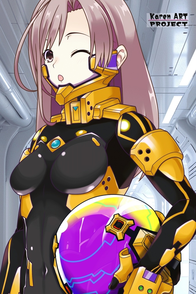 カレンちゃん+衛士強化装備(篁唯依カラー)【トータル・イクリプス】 斜め前アングル Karen is wearing Yui Takamura Guard Reinforcement Equipment【TOTAL ECLIPSE】Diagonal front angle