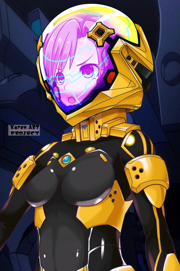 カレンちゃん+衛士強化装備(篁唯依カラー)【トータル・イクリプス】 斜め前アングル Karen is wearing Yui Takamura Guard Reinforcement Equipment【TOTAL ECLIPSE】Diagonal front angle