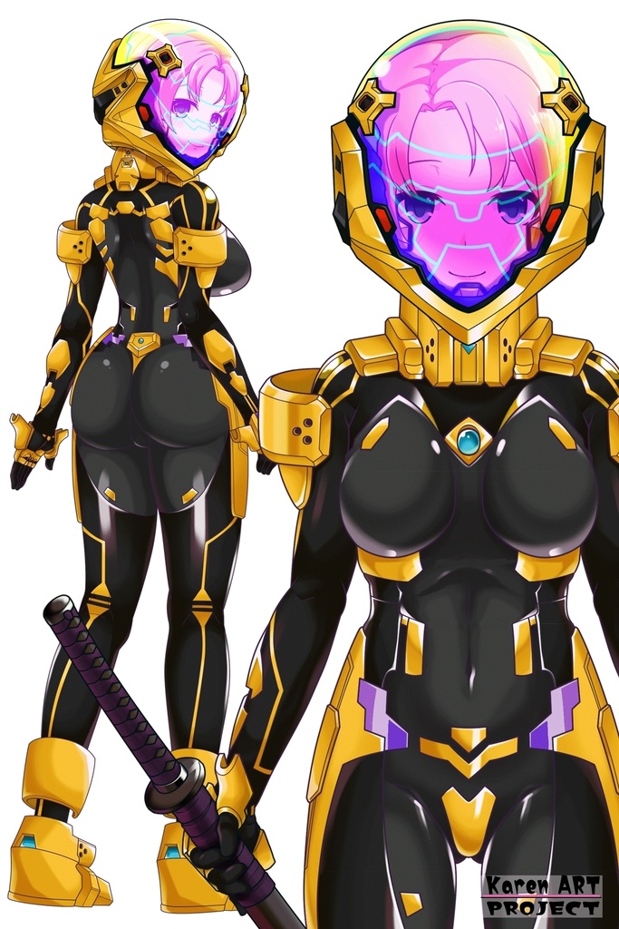 亜美ちゃん+衛士強化装備(篁唯依カラー)【トータル・イクリプス】 正面アングル Ami is wearing Yui Takamura Guard Reinforcement Equipment【TOTAL ECLIPSE】Front Angle