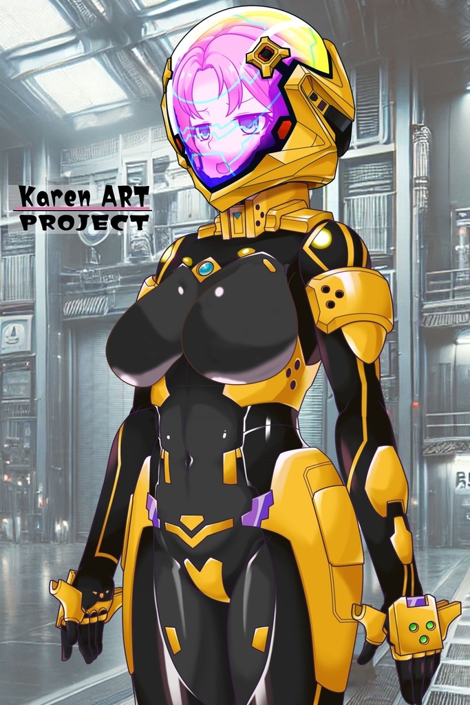 亜美ちゃん+衛士強化装備(篁唯依カラー)【トータル・イクリプス】 斜め前アングル Ami is wearing Yui Takamura Guard Reinforcement Equipment【TOTAL ECLIPSE】Diagonal front angle