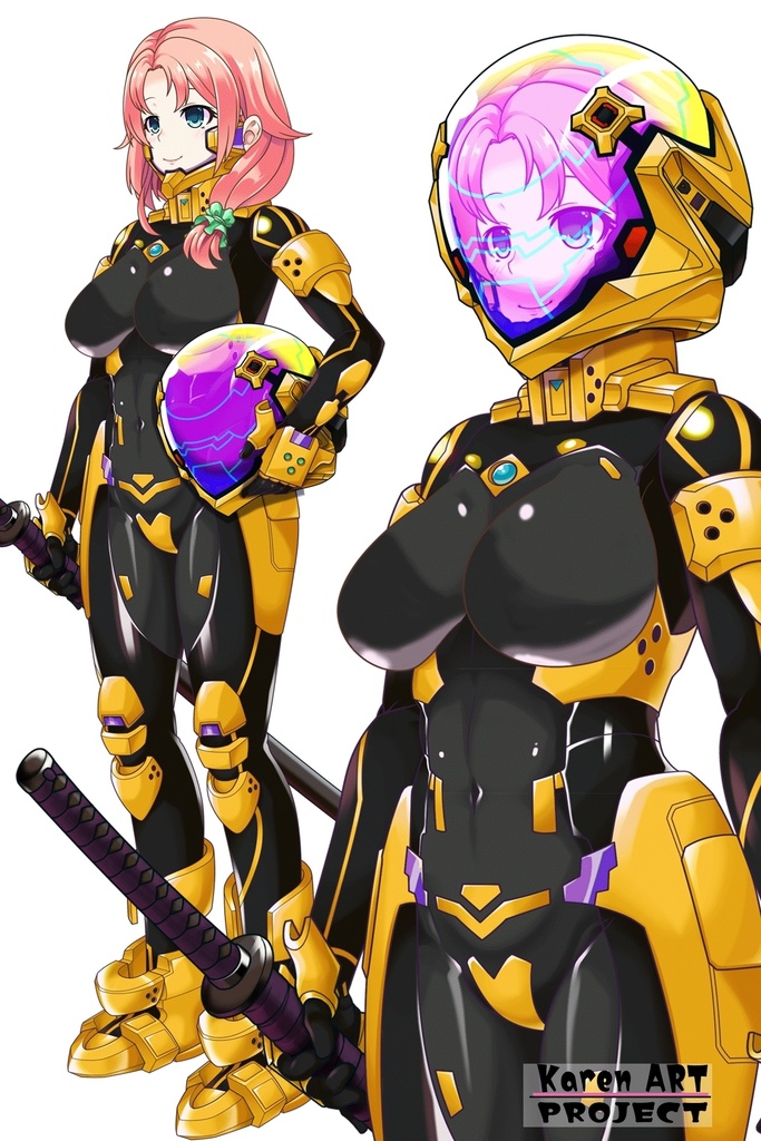 亜美ちゃん+衛士強化装備(篁唯依カラー)【トータル・イクリプス】 斜め前アングル Ami is wearing Yui Takamura Guard Reinforcement Equipment【TOTAL ECLIPSE】Diagonal front angle