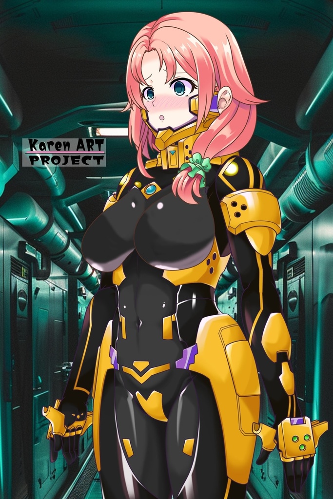 亜美ちゃん+衛士強化装備(篁唯依カラー)【トータル・イクリプス】 斜め前アングル Ami is wearing Yui Takamura Guard Reinforcement Equipment【TOTAL ECLIPSE】Diagonal front angle