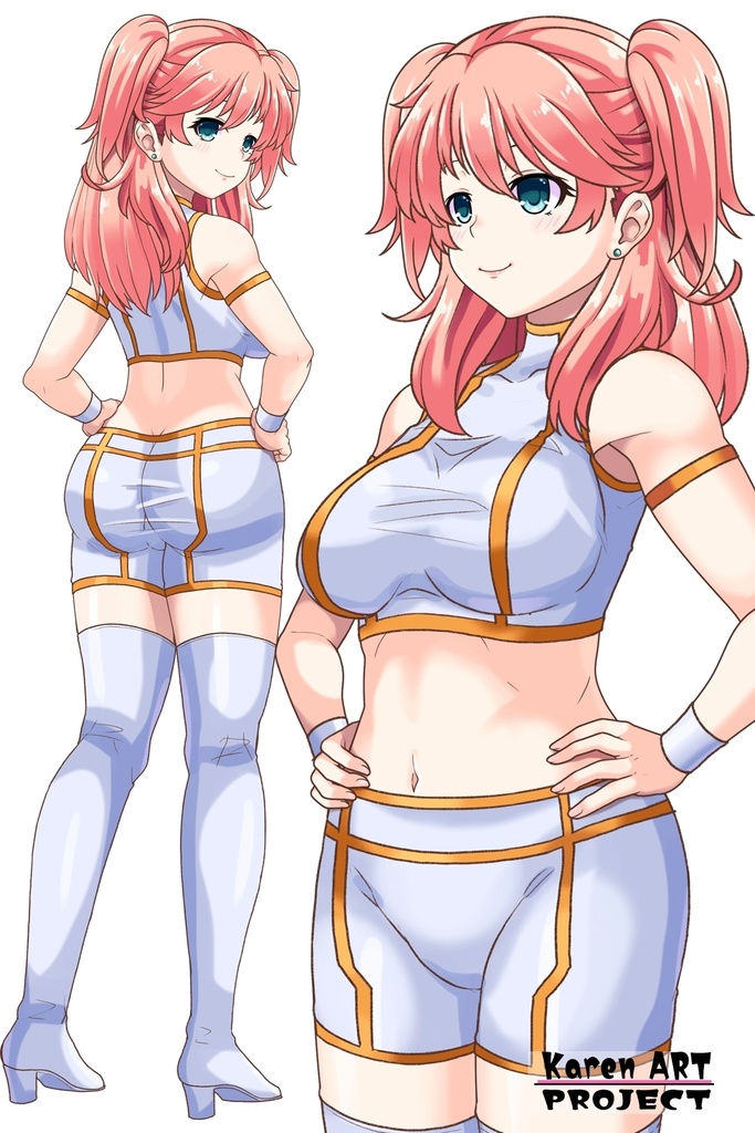 亜美ちゃん+ ネーナ・トリニティのインナースーツ【機動戦士ガンダム00】 斜め前・背面アングル Ami + Nena Trinity's Inner Suit [Mobile Suit Gundam 00】Diagonal front angle & Back Angle