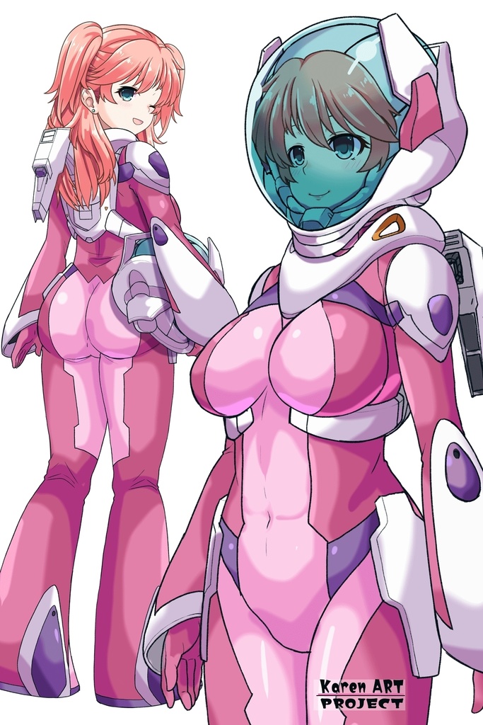 亜美ちゃん+ ネーナ・トリニティのノーマルスーツ【機動戦士ガンダム00】 斜め前アングル Ami + Nena Trinity's Normal Suit [Mobile Suit Gundam 00】Diagonal front angle