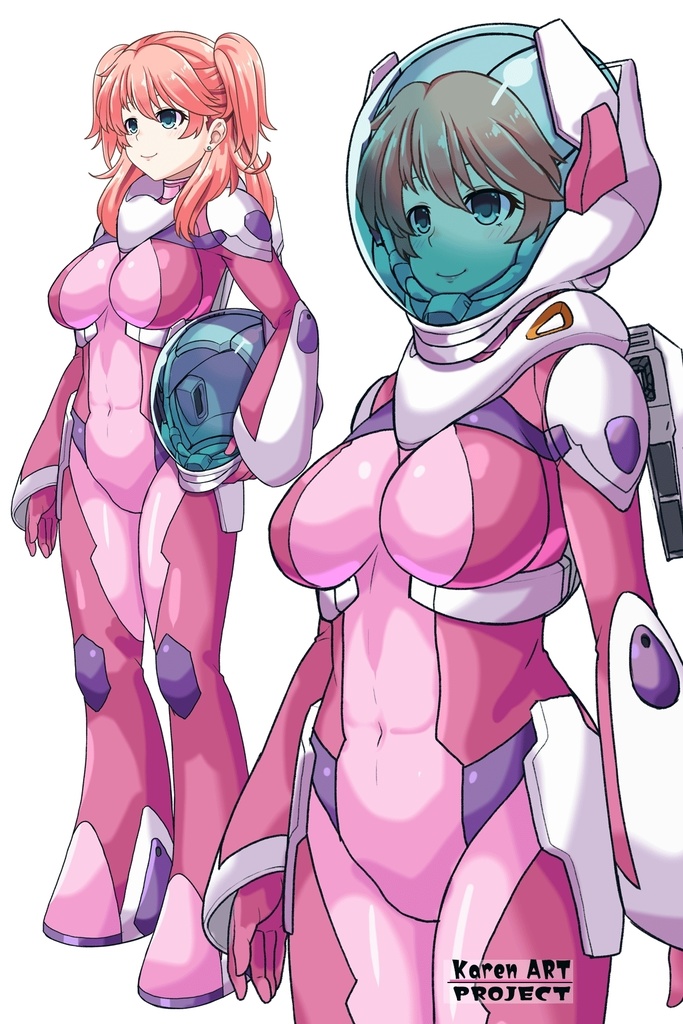 亜美ちゃん+ ネーナ・トリニティのノーマルスーツ【機動戦士ガンダム00】 斜め前アングル Ami + Nena Trinity's Normal Suit [Mobile Suit Gundam 00】Diagonal front angle