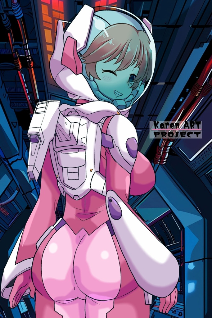 亜美ちゃん+ ネーナ・トリニティのノーマルスーツ【機動戦士ガンダム00】 背面アングル Ami + Nena Trinity's Normal Suit [Mobile Suit Gundam 00】Back Angle