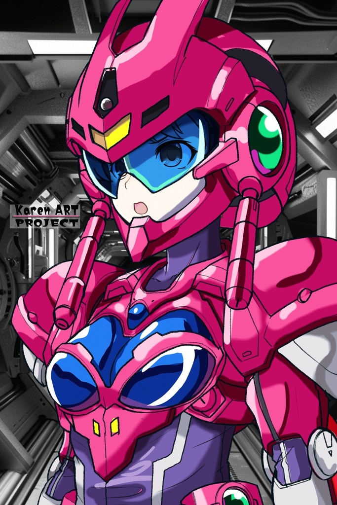 カレンちゃん+アニス・ファームの装備【超音戦士ボーグマン01】 斜め前アングル Karen is wearing Anice Farm's Powered Suit 【Sonic Soldier Borgman01】Diagonal front angle