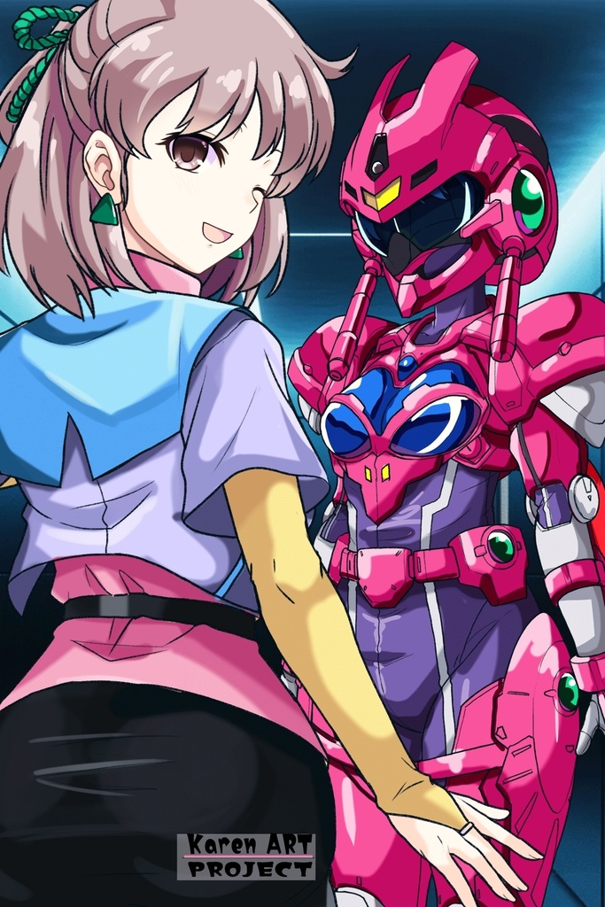 カレンちゃん+アニス・ファームの装備【超音戦士ボーグマン01】 斜め前アングル Karen is wearing Anice Farm's Powered Suit 【Sonic Soldier Borgman01】Diagonal front angle