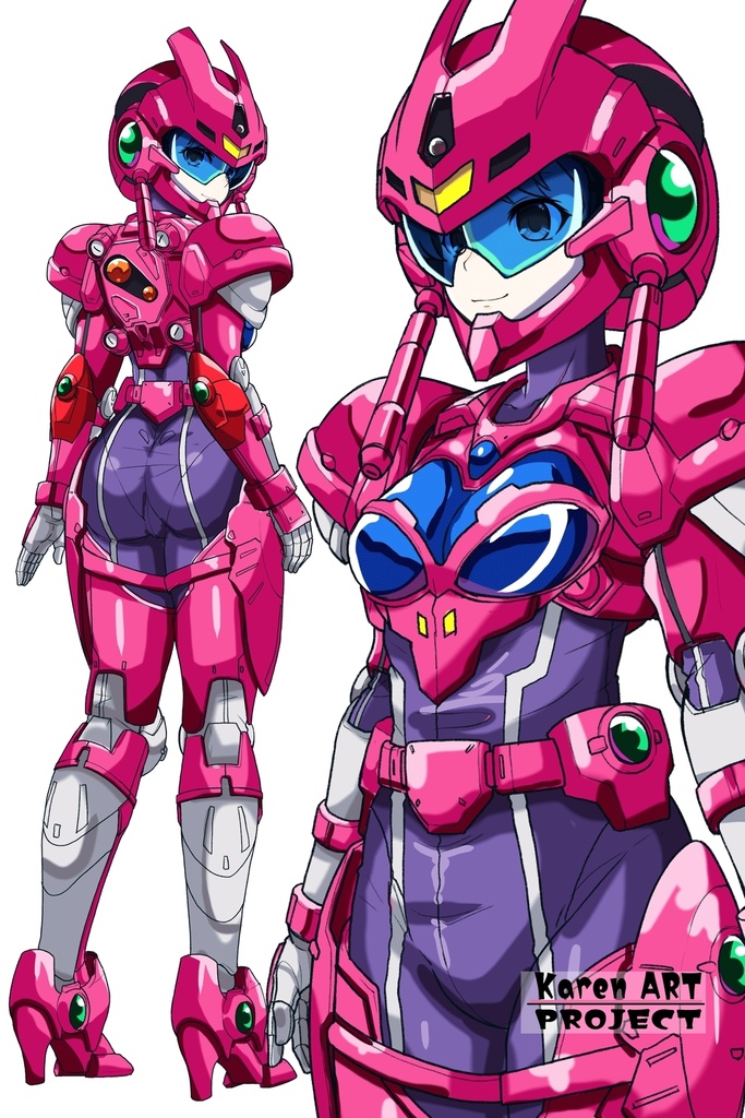 カレンちゃん+アニス・ファームの装備【超音戦士ボーグマン01】 斜め前アングル Karen is wearing Anice Farm's Powered Suit 【Sonic Soldier Borgman01】Diagonal front angle