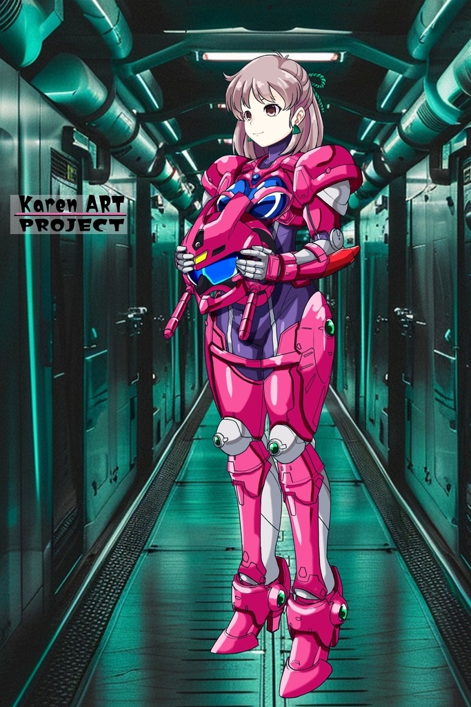 カレンちゃん+アニス・ファームの装備【超音戦士ボーグマン01】 斜め前アングル Karen is wearing Anice Farm's Powered Suit 【Sonic Soldier Borgman01】Diagonal front angle