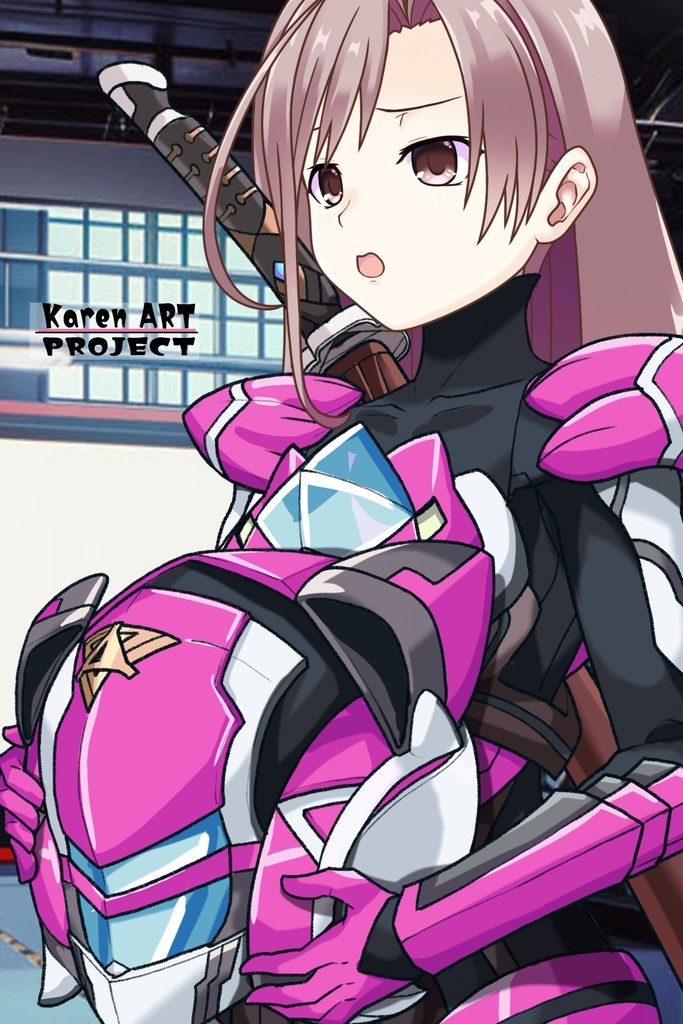 カレンちゃん+黒澤ダイヤの装備(スカーレット・デルタ01)【幻日のヨハネ】 斜め前アングル Karen is wearing Daiya Kurosawa's Powered Suit (Scarlet Delta01)【SUNSHINE in the MIRROR】Diagonal front angle