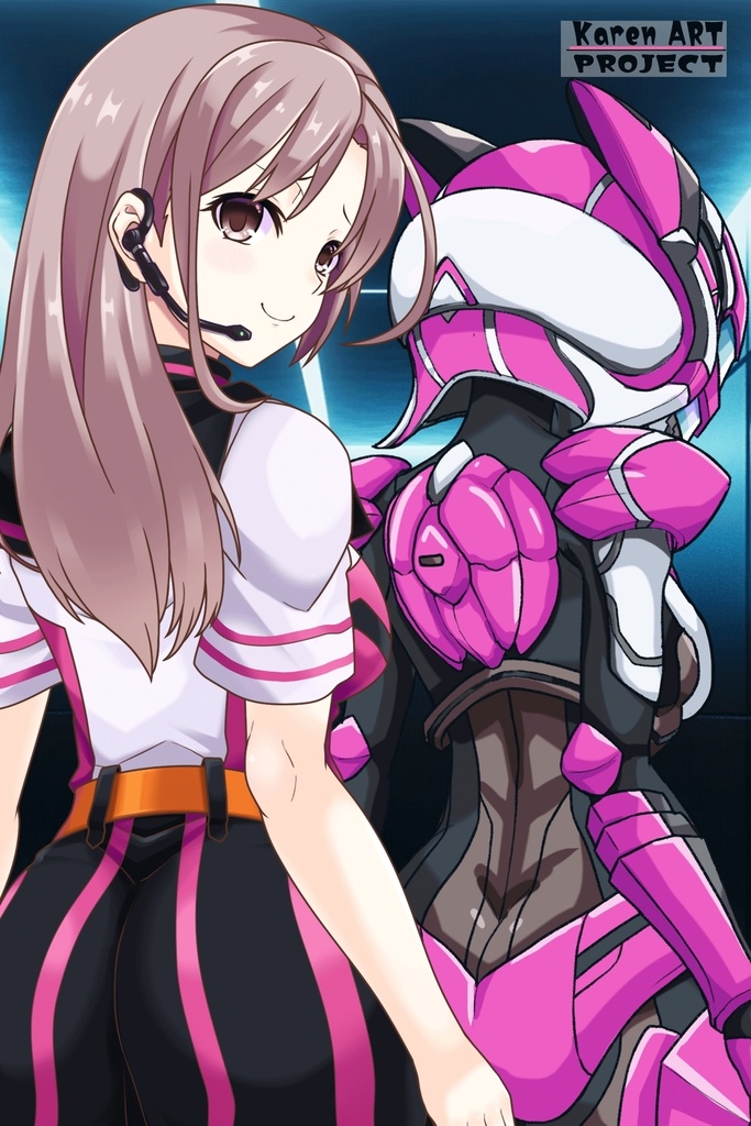 カレンちゃん+黒澤ダイヤの装備(スカーレット・デルタ02)【幻日のヨハネ】 背面アングル Karen is wearing Daiya Kurosawa's Powered Suit (Scarlet Delta02)【SUNSHINE in the MIRROR】Back Angle